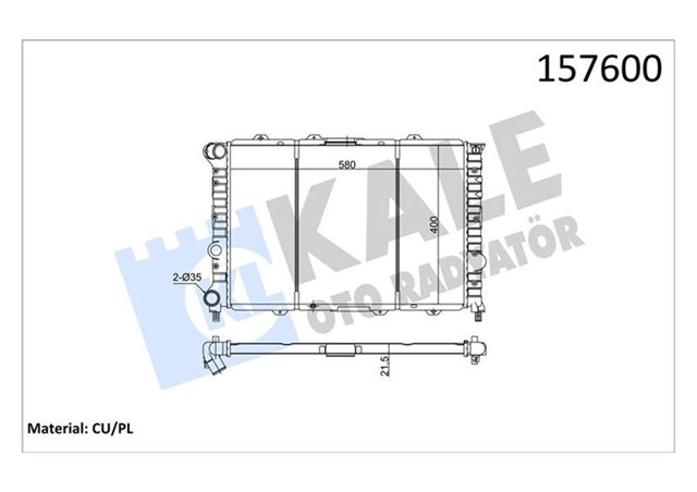 RADYATOR KLIMALI ALFA 156 1.6 T.S 1.8 T.S 2.0 2.5 97 - 05 SW 156 1.6 T.S 1.8 T.S 97 - 06