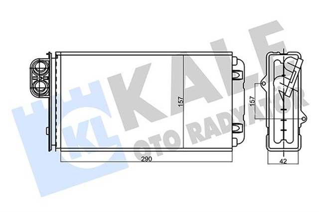 KALORIFER CITROEN XM - PEUGEOT 605 KALORIFER BORUSUZ AL/MKNK 42 MM