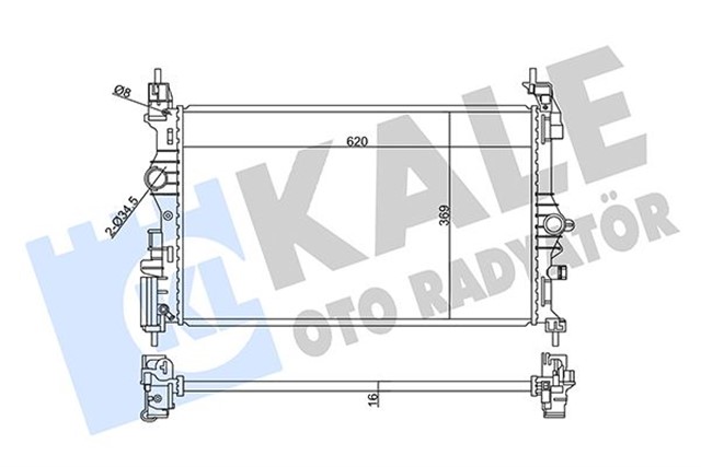 RADYATOR OPEL CORSA E 1.0 CDTI 14 - 13378215 - 1300363 - 1300378 - 13486482