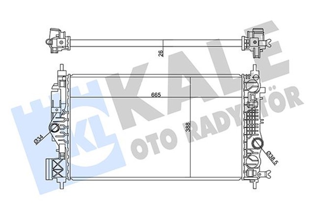 RADYATOR MEKANIK ASTRA J INSIGNIA A 11 ZAFIRA TOURER C 12 1.6 SIDI A16XHT