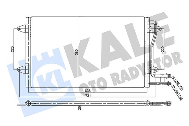 KONDENSER VOLKSWAGEN LT 28 - 35 II - LT 28 - 46 II 2.5 TDI 2.8 TDI 96 - 03 AL/AL