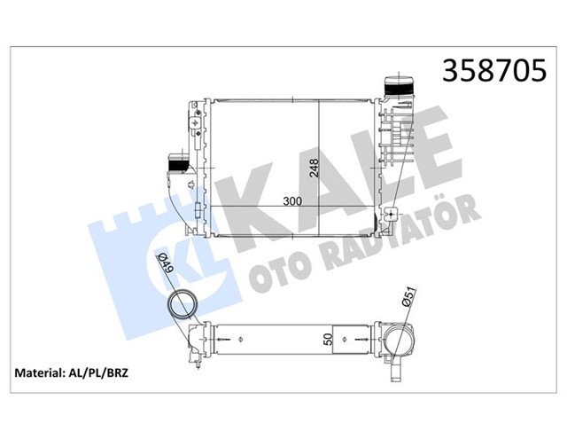 INTERCOOLER TURBO RADYATORU CITROEN JUMPY - SPACETOURER - OPEL ZAFIRA - VIVARO C - TRAVELLER - EXPERT - TOYOTA PROACE AL/BRZ 1.5 DV5 1.6 DV6 2.0 DW10 BLUEHDI