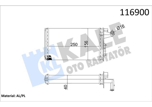 KALORIFER TEMPRA SX - AK - 2.0 CC 2 SIRA AL PL