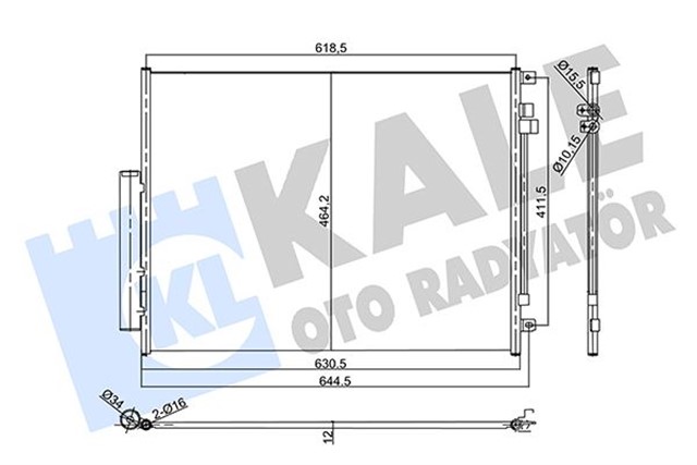 KONDENSER AL/BRZ ALFA ROMEO GIULIA 2.2 JTDM 15 - - STELVIO 2.2 JTDM 16 - KURUTUCULU