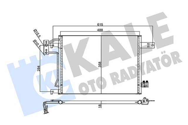 KONDENSER JEEP WRANGLER III 2.8 CRD 3.0 07 - KURUTUCUSUZ 18MM