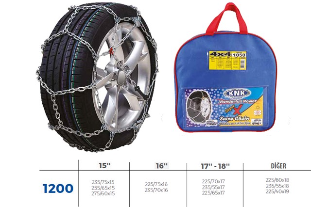 PATINAJ ZINCIRI 4X4 JEEP - MINIBUS VE HAFIF TIC.ARAC ZINCIR EBATLARI ICIN RESIME BAKINIZ