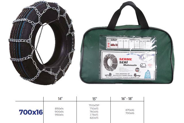 PATINAJ ZINCIRI MINIBUS VE KAMYONET SERME 215X75X16 ZINCIR EBATLARI ICIN RESIME BAKINIZ