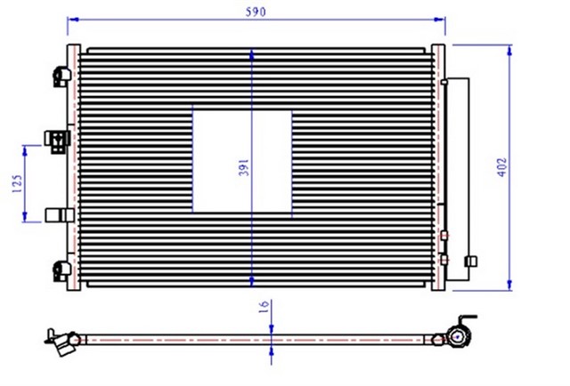 KLIMA RADYATORU KONDENSERI TRANSIT CUSTOM V362 12 TRANSIT V363 14 2.2 TDCI 717X467 AL AL