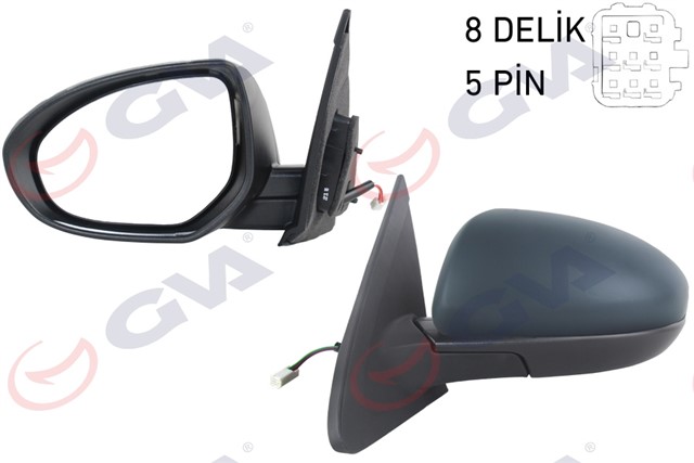 DIS DIKIZ AYNASI SOL MAZDA 3 10 ELEKTRIKLI ISITMALI KATLANIR ASTARLI KONVEKS 5 FIS VM - 336EBAL