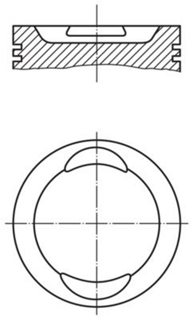 MOTOR PISTON SEGMAN SEGMAN IBIZA 1.3I 93 - 99 GOLF II 1.3 83 - 87 75MM