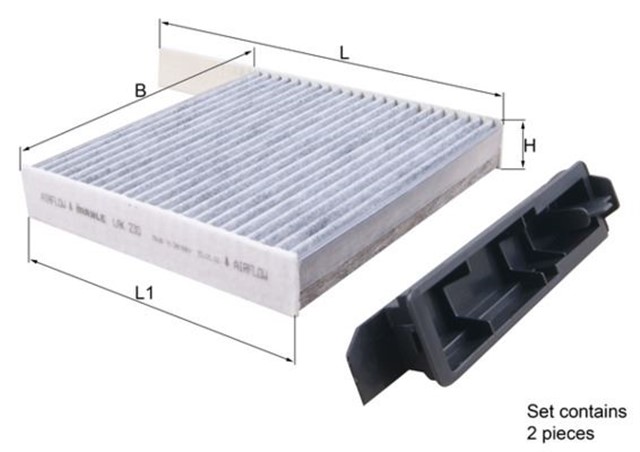 POLEN FILTRESI KARBONLU CABIN AIR FILTER ELEMENT WITH ACTIVATED CARBON