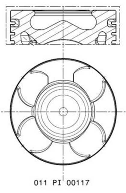PISTON COMPLETE 70 MM OPEL