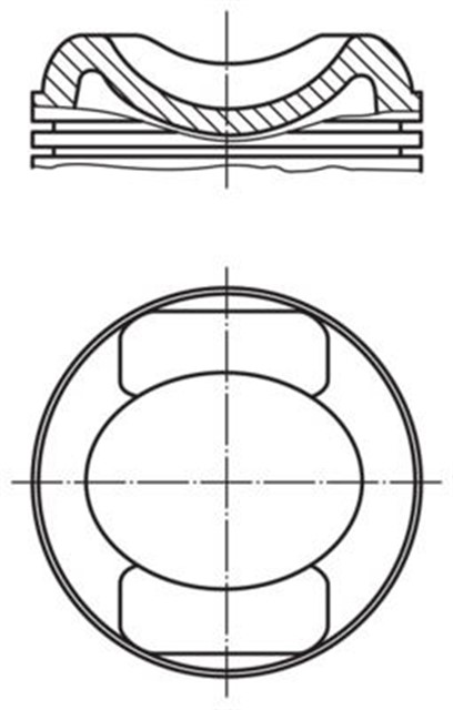 PISTON COMPLETE 100 MM PORSCHE