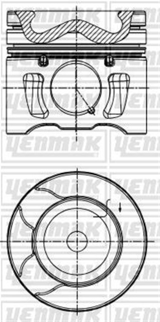 PISTON SEGMAN STD FORD MONDEO IV 07 14 S - MAX 10 17 KUGA I 08 14 2.0 TDCI 308 - 407 - 3008 - 5008/ C4 - C5 DS4 - DS5 DW10CTED4 2.0 HDI 09
