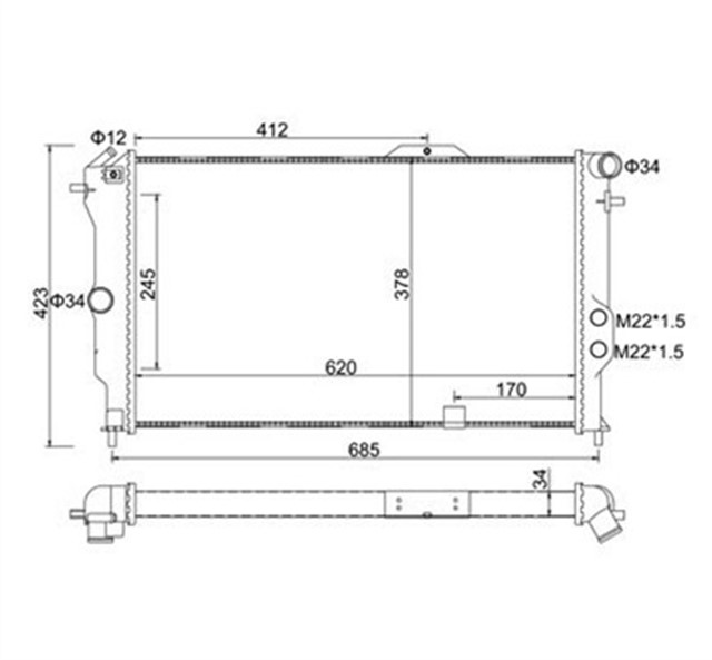 350213591003 RADYATOR OPEL VECTRA A 1.8 - 2.0 - 2.0 16V 88 - 95