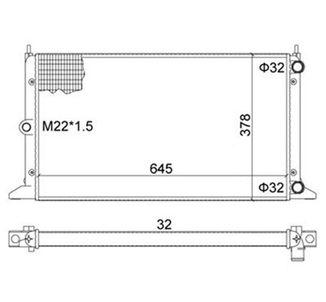 RADYATOR GALAXY WGR 1.9TDI; SEAT ALHAMBRA 7V8. 7V9 2.0I; 1.9TDI; SHARAN 7M6. 7M8. 7M9 2.0; 1.9