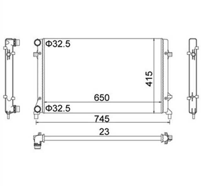 SU RADYATORU [640X415 MM] GOLF5 - GOLF6 - JETTA - PASSAT - A3 BGU - BSE - BLF - BLP 1.6 FSI 04 - 