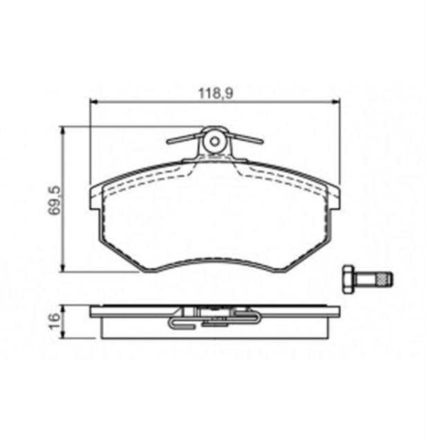 ON BALATA INCE GOLF II III POLO CLASSIS 95 PASSAT CORDOBA CADDY 95/1.04 IBIZA TOLEDO VENTO