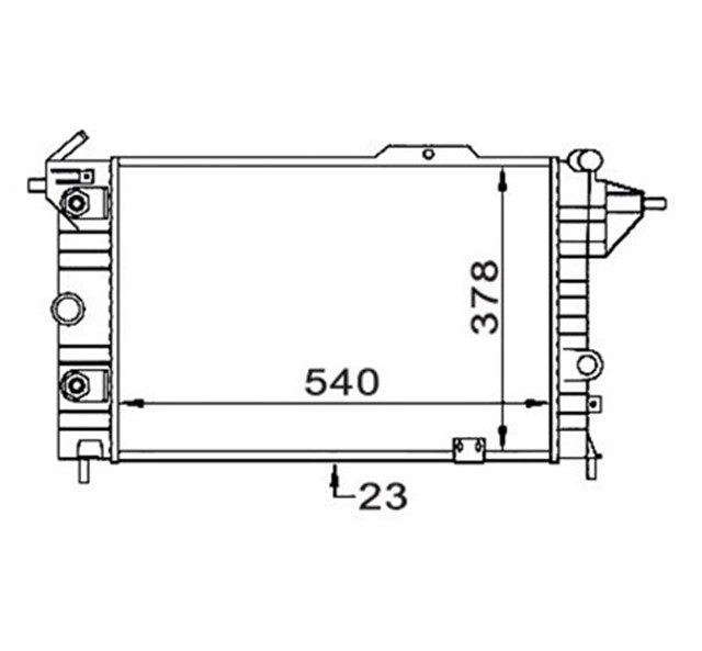 RADYATOR OPEL CALIBRA A 85 2.0I; VECTRA A 86. 87. 88. 89 1.6; 1.8; 2.0; 1.7D