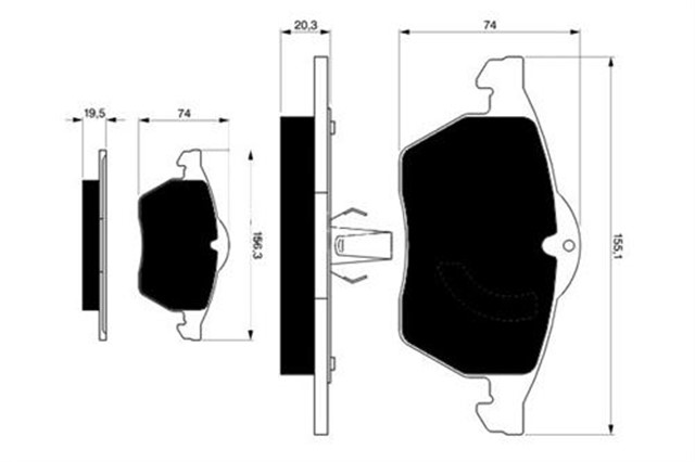 ON BALATA VECTRA B.2.0I.2.5I V6 96/7.03 SAAB 900 II 93/2.98 9.3 9.5 98 - 03