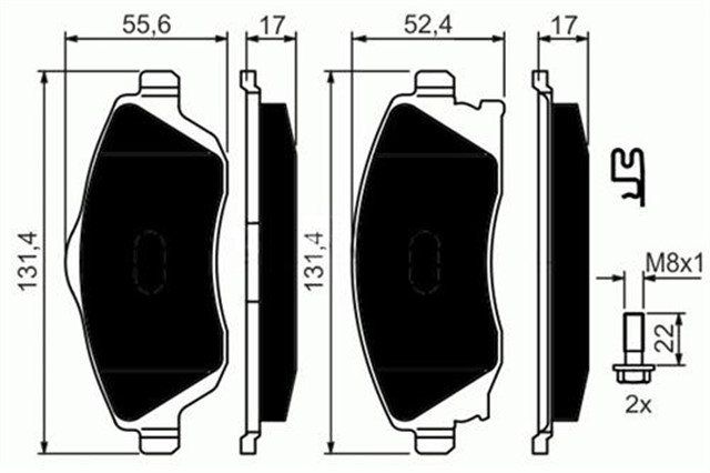 ON BALATA COMBO C - CORSA C 1.3 - 1.7 CDTI 01 MERIVA 03 TIGRA 04