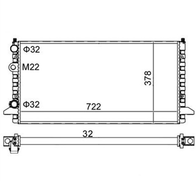 RADYATOR PASSAT 3A2/35I 1.6; 1.8; 2.0; 1.9TD/TDI; PASSAT VARIANT 3A5/35I 1.6; 1.8; 2.0; 1.9TD/TD