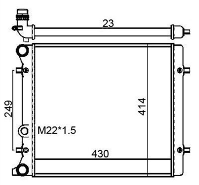 RADYATOR LEON 1M1 1.4 16V; TOLEDO II 1M2 1.4 16V; OCTAVIA 1U2 1.4; 1.6I; BORA COMBI 1J6 1.4