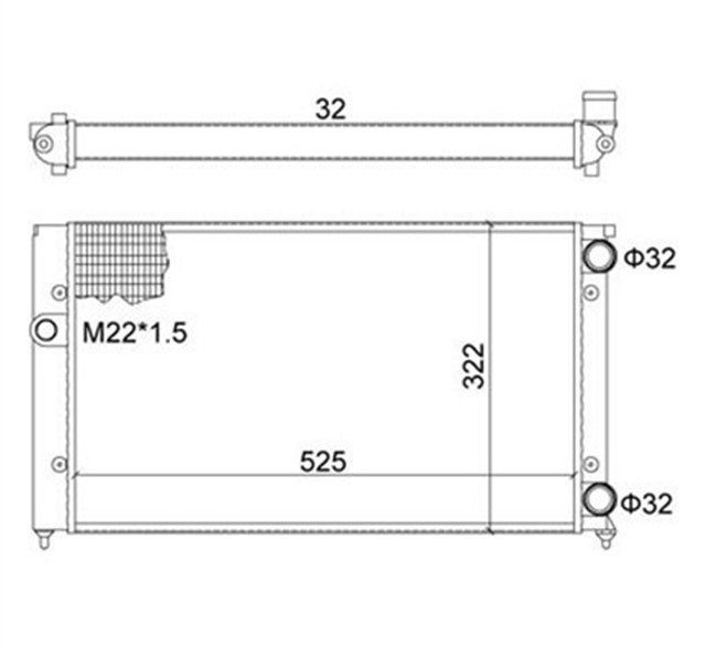 RADYATOR VW GOLF III 1H1/1H5/1E7 1.8; VENTO 1H2 1.8
