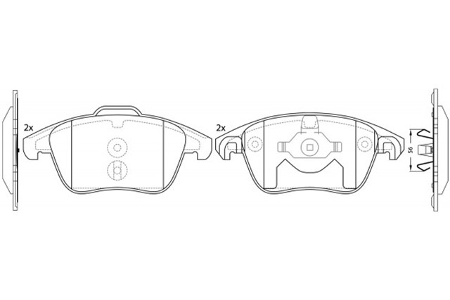ON BALATA C4 PICASSO 06 11 P5008 1.6 16V - 2.0 16V - 2.0 HDI 08 12 P3008 12 DS4 11 DS5 12