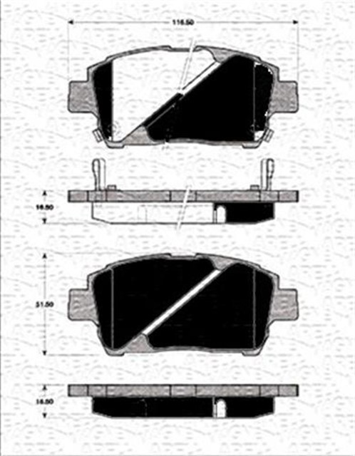 ON BALATA YARIS 1.0 - 1.3 16V - 1.5 ABS LI 4.99 9.05