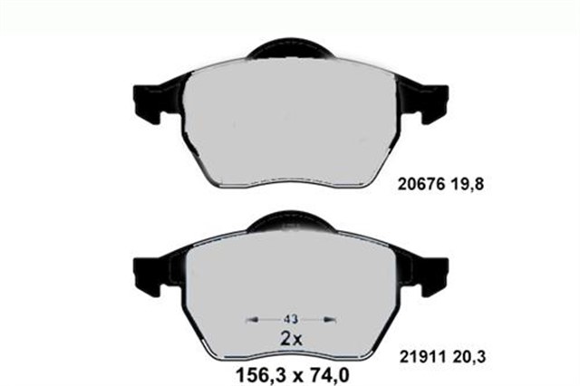 ON BALATA BORA 98 - 05 - GOLF III 91 - 97 - GOLF IV 97 - 05 - PASSAT 94 - 96 - OCTAVIA 97