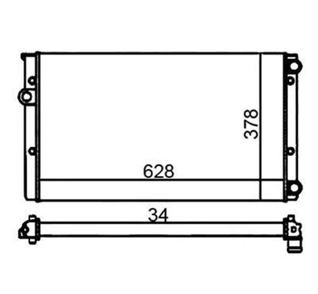 RADYATOR GOLFX/ GOLF VARIANTX III 1H1. 1H5 1.6; 1.8; 1.8 SYNCRO; 2.0; 2.0 SYNCRO; 2.0GTI 16V; 1.9T