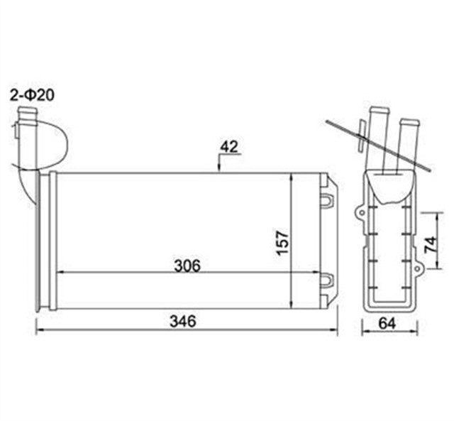 KALORIFER RADYATORU VW TRANSPORTER T4 306X157