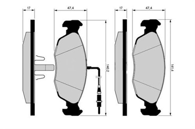 ON BALATA FISSIZ P306 93 - 01 XSARA 2.0 16V 97 - 05 P106 - SAXO 1.4 - 1.6 GDB1322