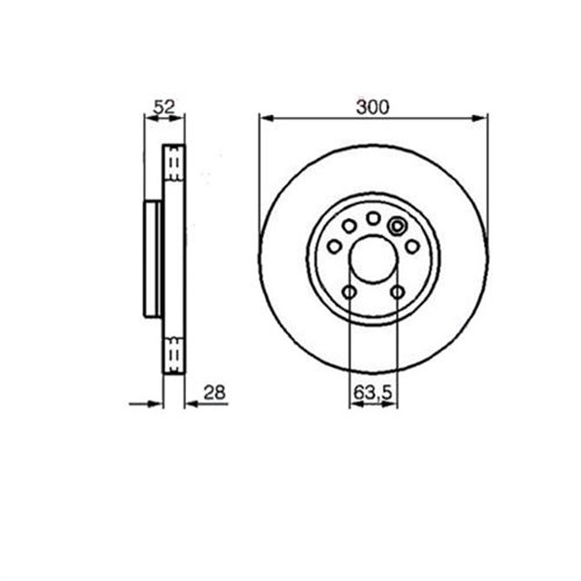 ON FREN AYNASI MONDEO IV 1.6TI - 2.0 - 2.3 - 2.5 - 1.6 - 1.8 - 2.0TDCI 07 300X28X5DLXHAVALI
