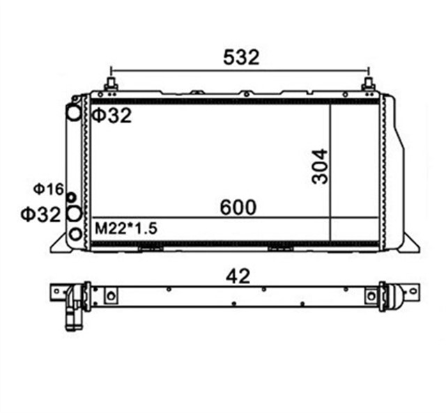 RADYATOR AUDI 80 IIIX 89/89Q/8A/B3 1.6; 1.8; 2.0; 1.6D/TD; 1.9D