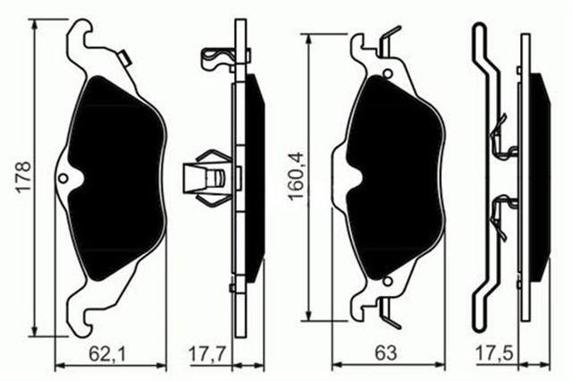 ON FREN BALATASI ASTRA G 1.2 - 1.4 - 1.6 - 1.7D - 1.8 - 2.0D 98 - 05 ZAFIRA 1.8 - 2.0D 16V 98 - 05