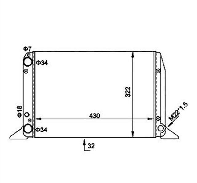RADYATOR AUDI 80 II B2 1.3; 1.6; AUDI 80 III B3 1.6; 1.8