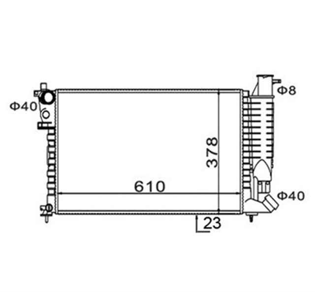 RADYATOR AL/MKNK XSARA 1.4 - 1.6 - 1.8 - 2.0 98 00 - ZX92 - PEUGEOT 306 1.4 - 1.6 - 1.8 97 98