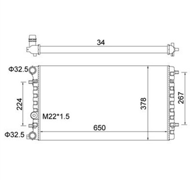RADYATOR VW NEW BEETLE 1C1. 1Y7. 9C1 1.4; 1.6; 1.8T; 2.0; 1.9TDI