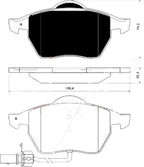 FREN BALATASI ON PASSAT - A4 - A6 97 - 04