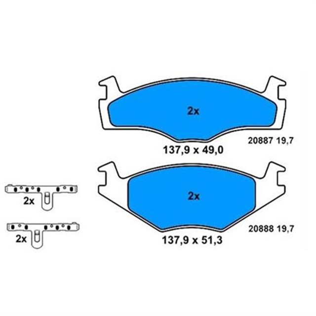 ON BALATA GOLF II - III 75/97 PASSAT III 80/88 CORDOBA 93/99 IBIZA 93/99 TOLEDO 91/99 VENTO 91/98