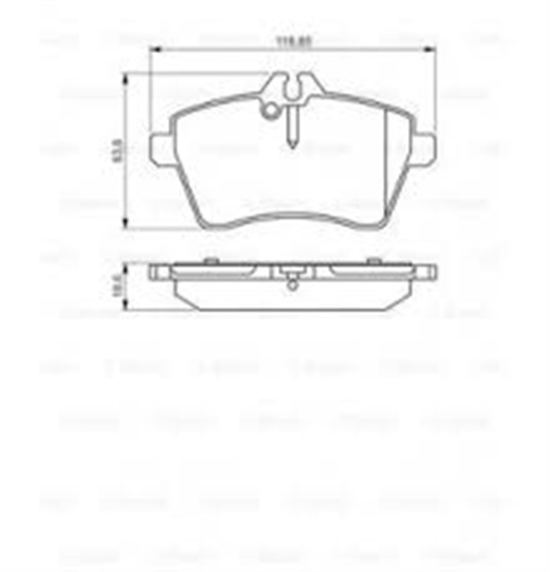 ON BALATA MERCERDES W169 A160CDI - A150 - A180CDI - A170 04 6.12 W245 B150 - B170 - B150 - B180 CDI 05
