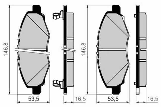 ON BALATA HI - LUX PICKUP 2.5D - 4D 11/2001 - HI - LUX PICKUP 2.5 12/2007