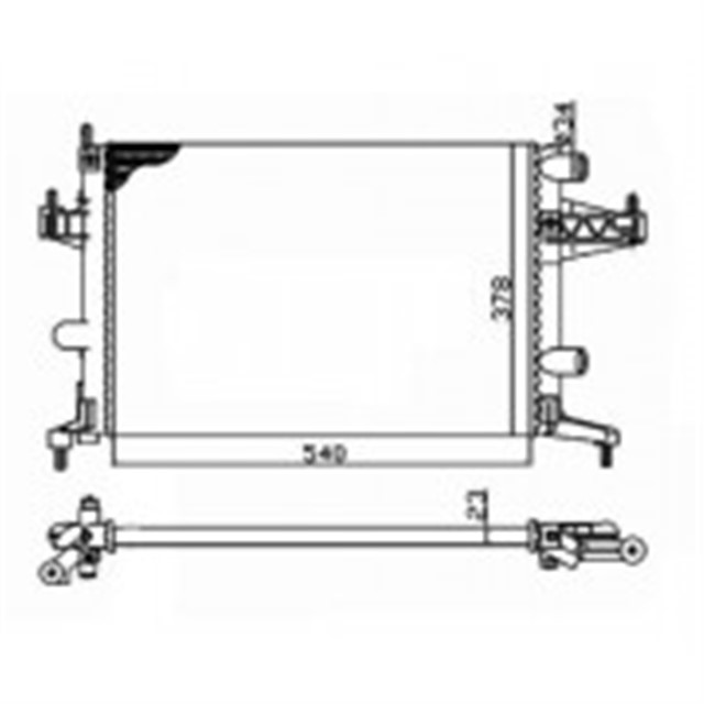 RADYATOR BRAZING CORSA C - COMBO - TIGRA 1.0 - 1.2 - 1.2 16V - 1.4 - 1.4 16V AC KLIMASIZ MEK 545X359X23 1300236 - 9201955 - 25555161 - 24445162
