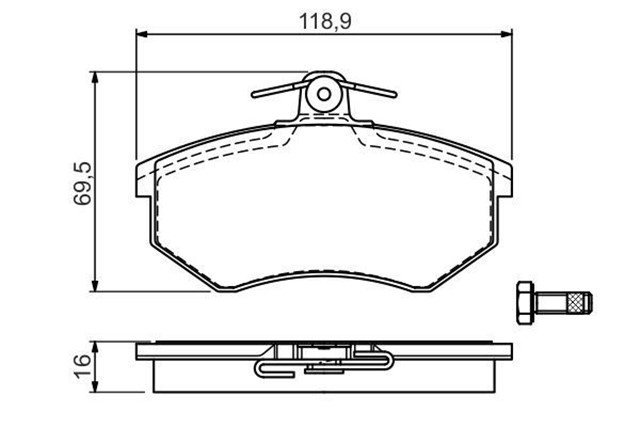 ON BALATA GOLF II - III 75/97 PASSAT III 80/88 CORDOBA 93/99 IBIZA 93/99 TOLEDO 91/99 VENTO 91/98
