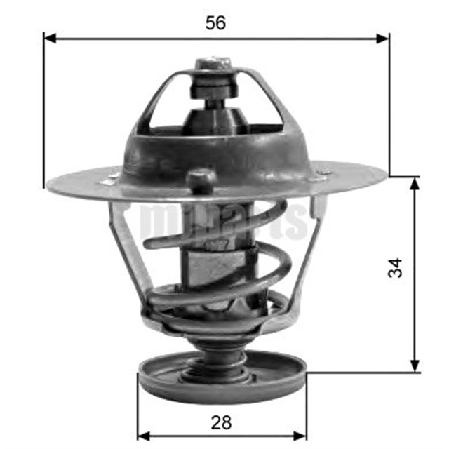 TERMOSTAT 82C TOYOTA 4 RUNNER 2.7I 4X4 - HIACE III BOX 2.0 - HILUX PICKUP 2.7 - PREVIA 2.4 - 2.4 GX
