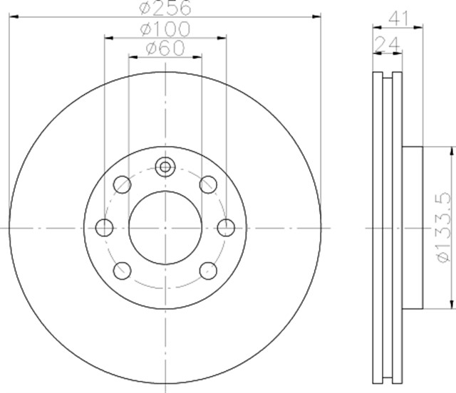 ON FREN AYNASI ASTRA F - VECTRA A - B - CALIBRA A - KADETT E - ASCONA C - LANOS 97 CIELO 256X24X4DLXHAVALI 90487402 - 93182282 - 93182304