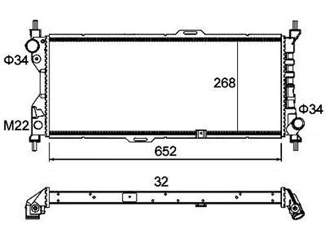 X RADYATOR COMBO - CORSA - CORSA B AL/PL/BRZ 650X268X32