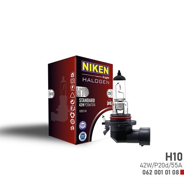 NIKEN H10 55W HALOJEN AMPUL P20D/55A 12V
